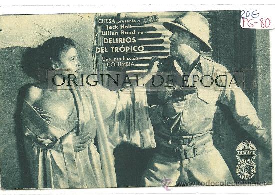 Cine: (PG-80)PROGRAMA DE CINE A&Ntilde;OS 30-DELIRIOS DEL TROPICO