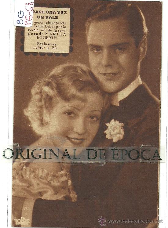 Cine: (PG-68)PROGRAMA DE CINE A&Ntilde;OS 30-ERASE UNA VEZ UN VALS