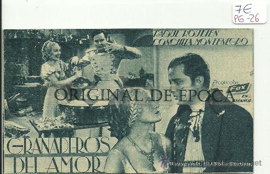 Cine: (PG-26)PROGRAMA DE CINE A&Ntilde;OS 30 - GRANADEROS DEL AMOR