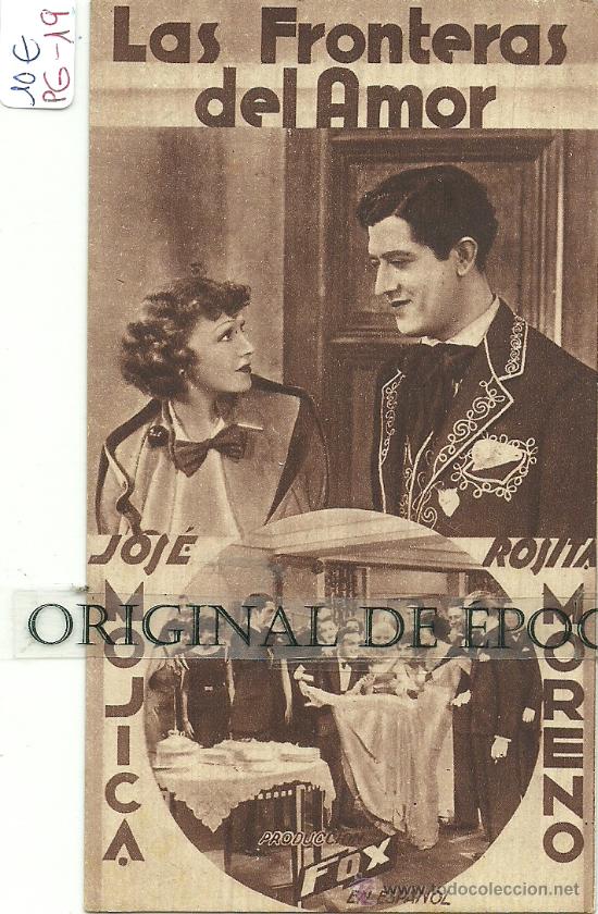 Cine: (PG-19)PROGRAMA DE CINE A&Ntilde;OS 30 - LAS FRONTERAS DEL AMOR