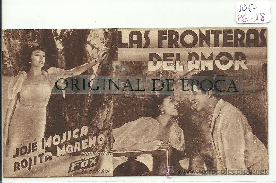 Cine: (PG-18)PROGRAMA DE CINE A&Ntilde;OS 30 - LAS FRONTERAS DEL AMOR