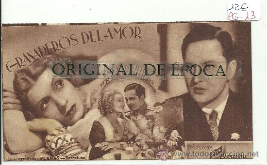 Cinema: (PG-13)PROGRAMA DE CINE A&Ntilde;OS 30 - GRANADEROS DEL AMOR