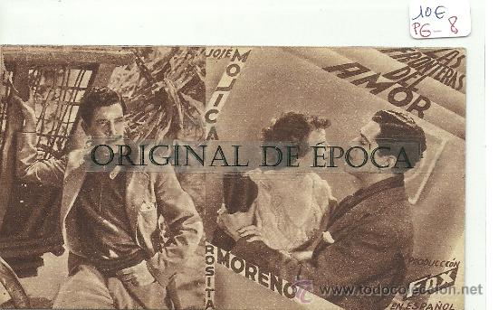 Foglietti di film di film antichi di cinema: (PG-8)PROGRAMA DE CINE A&Ntilde;OS 30 - LAS FRONTERAS DEL AMOR