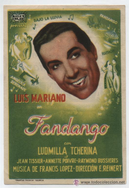 Foglietti di film di film antichi di cinema: Fandango