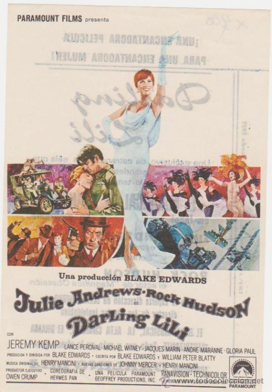 Cine: Darling Lili. Sencillo de Paramount.  El Madrigal de Granada.  &iexcl;IMPECABLE! - Foto 1