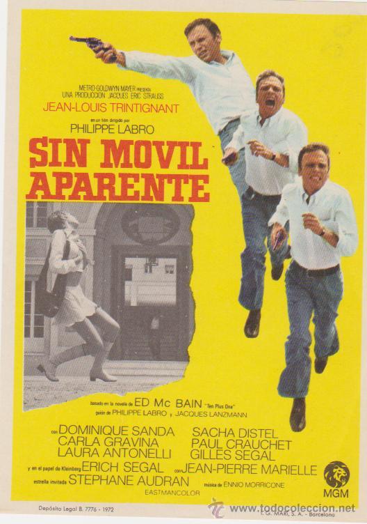 Cine: Sin movil aparente. Sencillo de MGM. - Foto 1