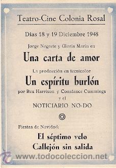 Una carta de amor.1943,(programa doble) jorge n - Comprar 