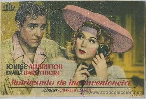 Cine: PROGRAMA DE CINE: MATRIMONIO DE INCONVENIENCIA PC-1622 - Foto 1
