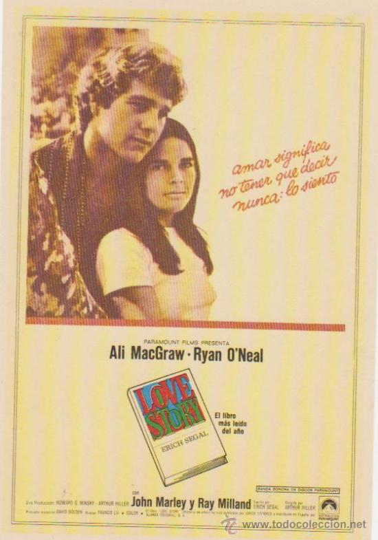 Cine: Love Story. Sencillo de Paramount. - Foto 1