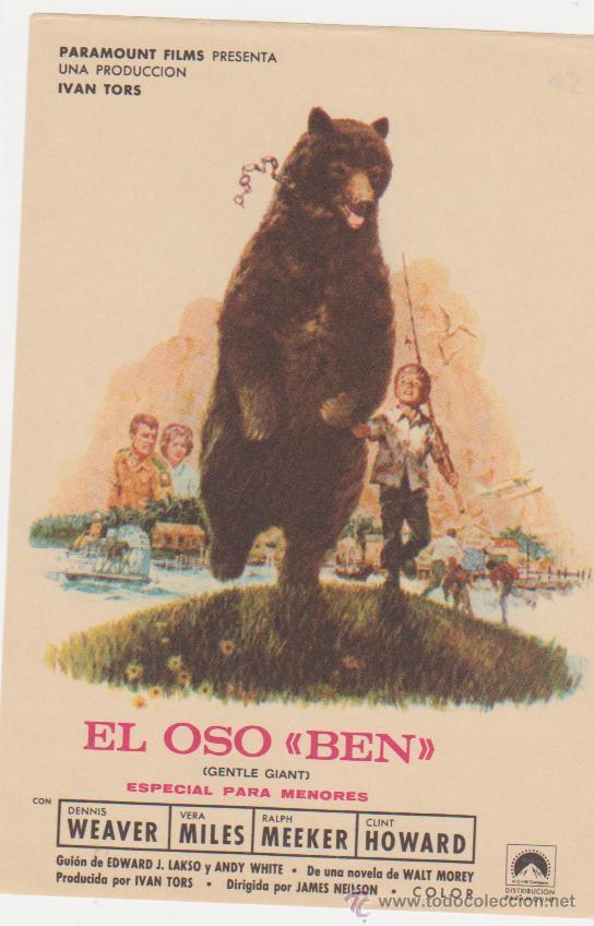 Cine: El oso Ben. Sencillo de Paramount. - Foto 1
