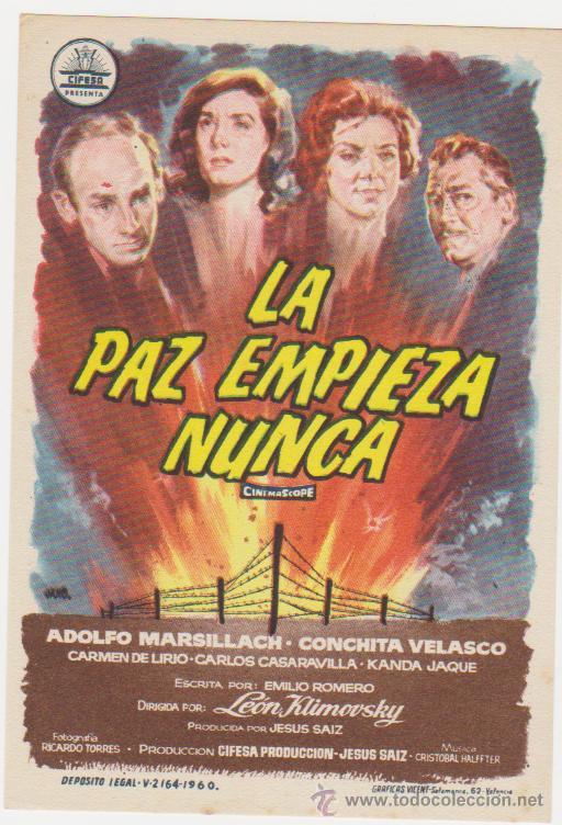 Cine: La Paz empieza nunca. Sencillo de Cifesa.  &iexcl;IMPECABLE! - Foto 1