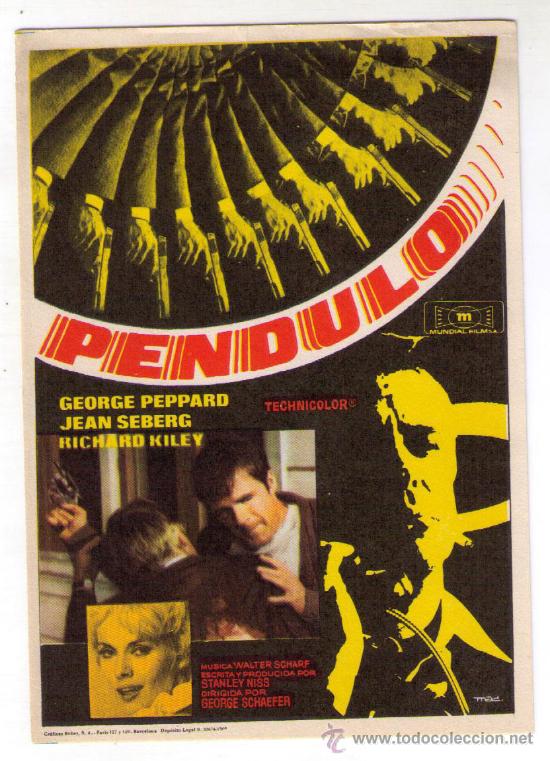 Cine: PENDULO - GEORGE PEPPARD - A&Ntilde;O 1969 - SIN PUBLICIDAD - Foto 1