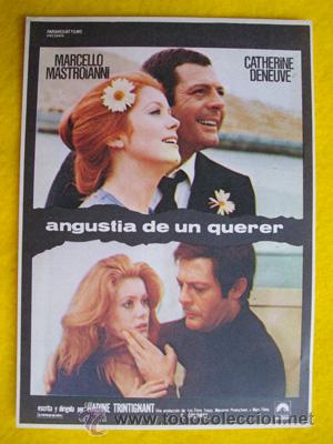 Cine: ANGUSTIA DE UN QUERER. Marcello Mastroianni, Catherine Deneuve, &hellip;dir Nadine Trintignant