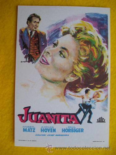 Kino: JUANITA. Hannerl Matz, Adrian Hoven, Paul H&ouml;rbiger, &hellip;dir Ernst Marischka. 1961