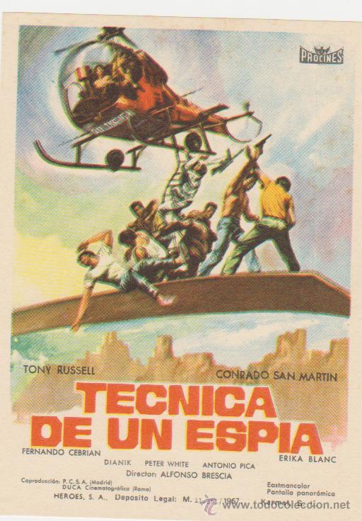 Cine: T&eacute;cnica de un Esp&iacute;a. Sencillo de Procines. - Foto 1