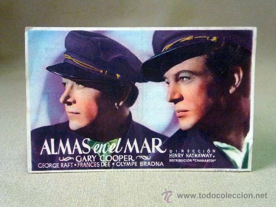 Cine: PROGRAMA DE CINE, ALMAS EN EL MAR, GARY COOPER, GEORGE RAFT, FRANCES DEE