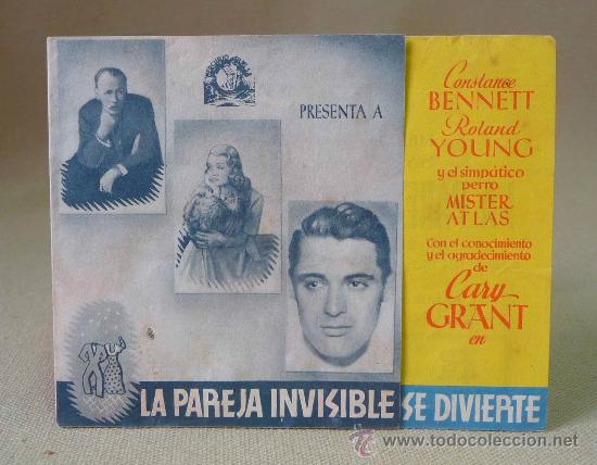 Cine: PROGRAMA DE CINE, LA PAREJA INVISIBLE SE DIVIERTE, CARY GRANT, CONSTANCE BENNETT, ROLAND YOUNG