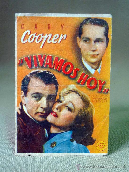 Cine: PROGRAMA DE CINE, VIVAMOS HOY, 1942, GARY COOPER, MGM