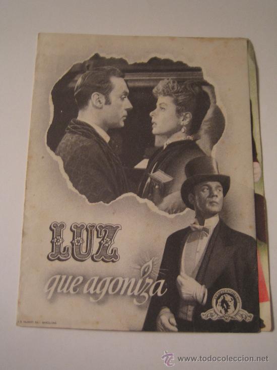  Foglietti di film di film antichi di cinema: luz que agoniza ingrid bergman metro - folleto de mano doble original del estreno