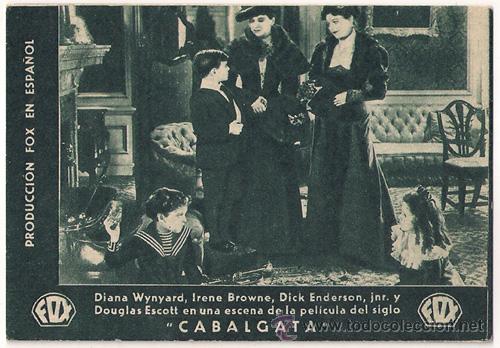 Cine: PTCC 326 CABALGATA PROGRAMA TARJETA FOX OSCAR MEJOR PELICULA C3 - Foto 1