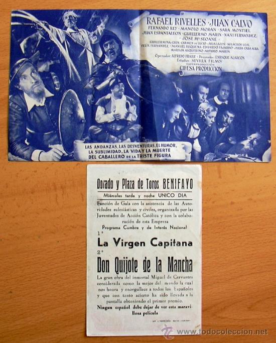 Cine: Don Quijote de la Mancha - dos programas diferentes - Con publicidad - Foto 2