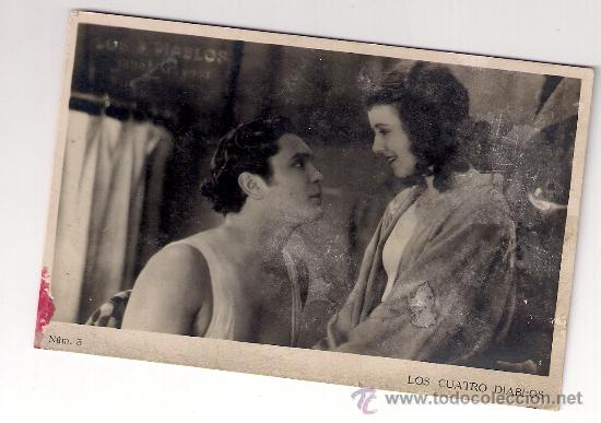 Folhetos de m&atilde;o de filmes antigos de cinema: LOS CUATRO DIABLOS, JANET GAYNOR