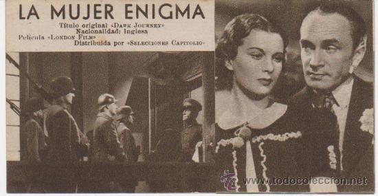 Cine: La mujer enigma. Tarjeta de Capitolio. - Foto 1