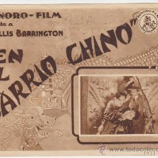 Cine: EN EL BARRIO CHINO. DOBLE DE SONORO FILM. CINE ALKÁZAR 1943. 