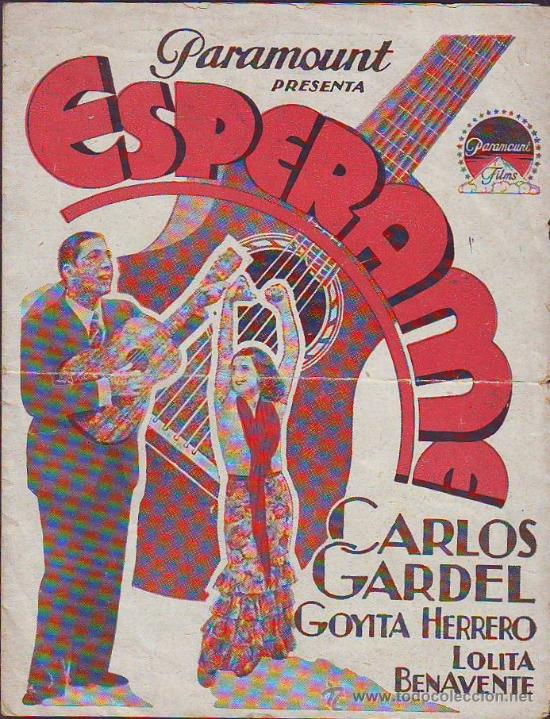 Cine: ESP&Eacute;RAME. Carlos Gardel 1933 doble - Foto 1