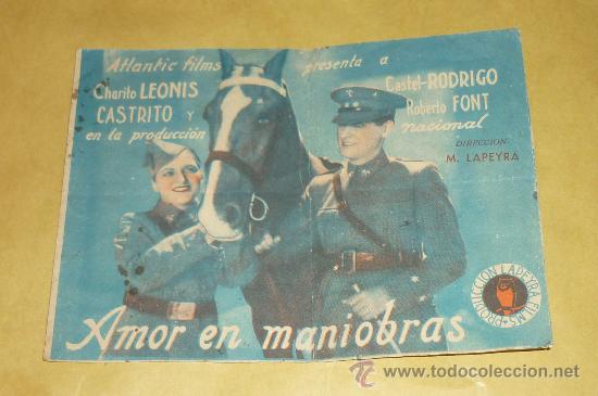 Cinema: amor en maniobras.programa doble.algunas manchitas como se aprecia en fotos .por lo demas perfecto