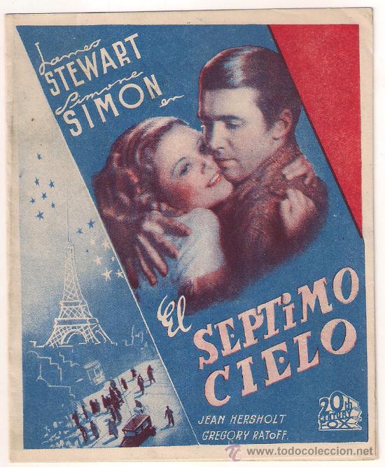 Cine: EL SEPTIMO CIELO PROGRAMA DOBLE 20TH FOX JAMES STEWART SIMONE SIMON - Foto 1