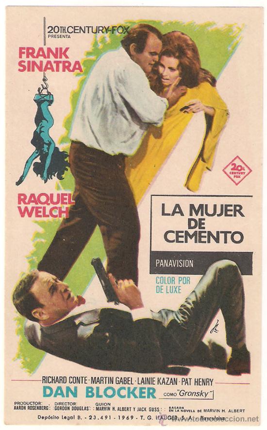 Cine: LA MUJER DE CEMENTO PROGRAMA SENCILLO 20TH FOX FRANK SINATRA RAQUEL WELCH - Foto 1