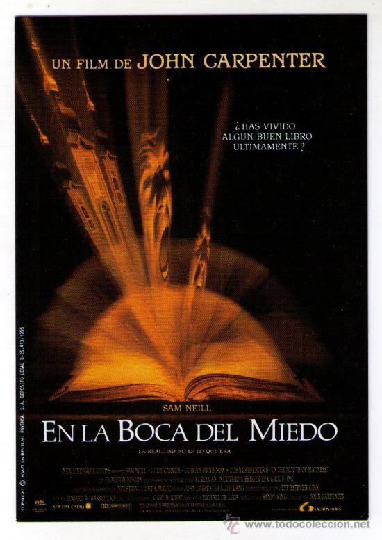 Cine: EN LA BOCA DEL MIEDO - SAM NEILL - 1995 - PROGRAMA POSTAL LAUREN FILMS - Foto 1