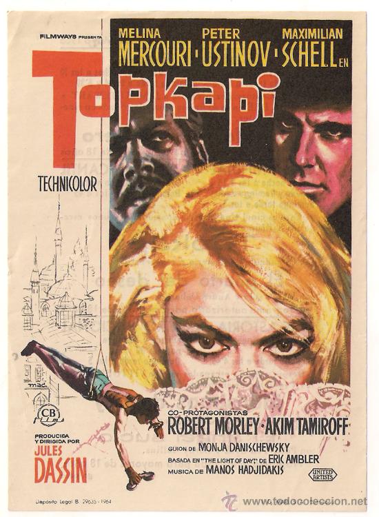 Cine: TOPKAPI PROGRAMA SENCILLO CB FILMS MELINA MERCOURI MAXIMILIAN SCHELL PETER USTINOV - Foto 1