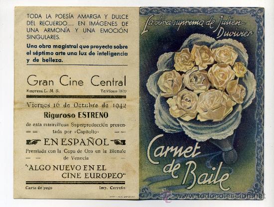 Cine: CARNET DE BAILE, con Fernandel. - Foto 1