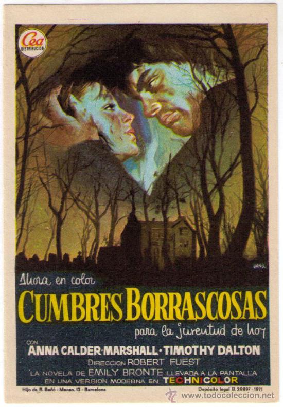 Cine: CUMBRES BORRASCOSAS - TIMOTHY DALTON - 1970 - SIN PUBLICIDAD