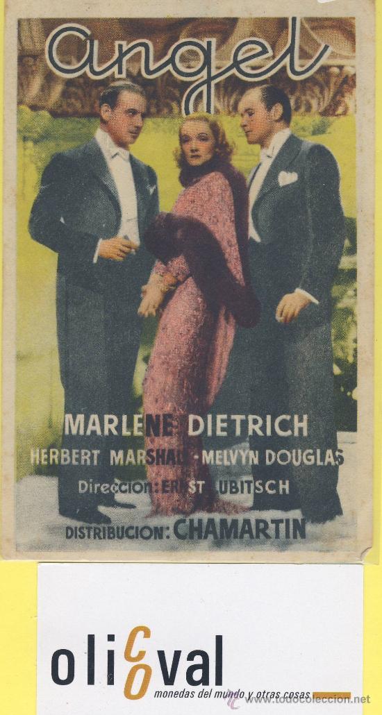 Cine: Cartelera  mano  angel marlene dietrich herbert marshal melvyn douglas  chamartin