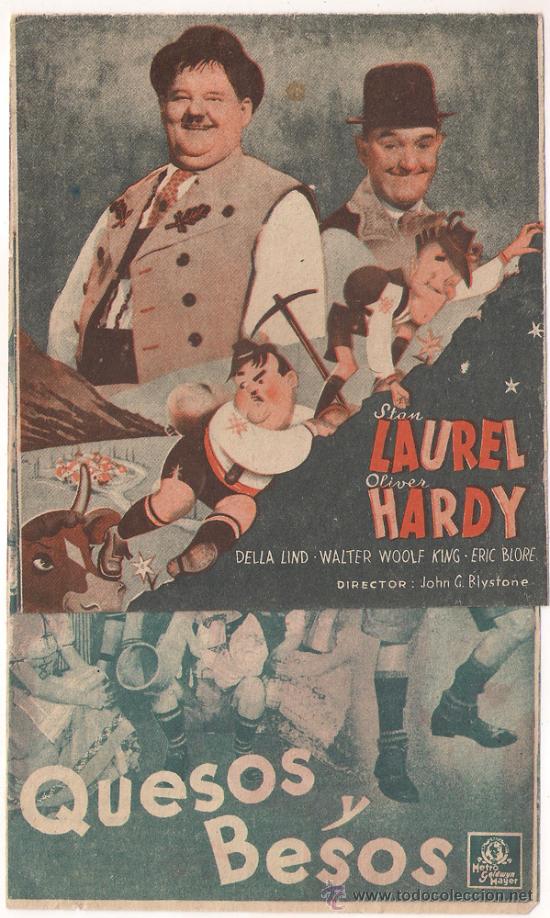 Cine: PTCC 312 QUESOS Y BESOS PROGRAMA DOBLE MGM STAN LAUREL OLIVER HARDY - Foto 1