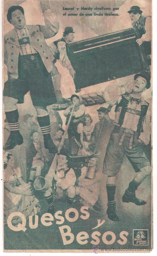 Cine: PTCC 312 QUESOS Y BESOS PROGRAMA DOBLE MGM STAN LAUREL OLIVER HARDY - Foto 2