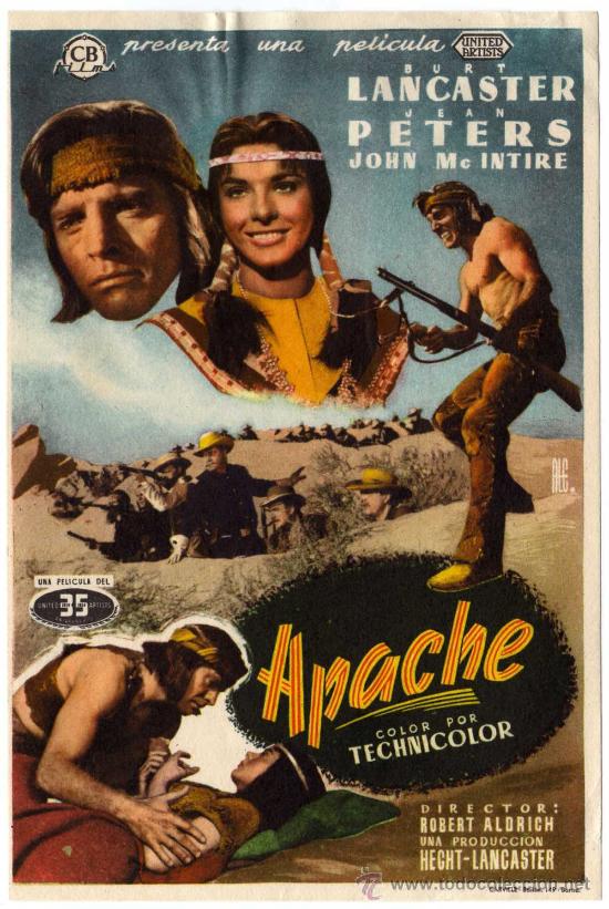 Cine: PROGRAMA CINE - APACHE - BURT LANCASTER - JEAN PETERS - JOHN MC INTIRE - Foto 1