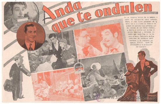 Cine: PTCC 439 ANDA QUE TE ONDULEN PROGRAMA DOBLE PARAMOUNT FERNAND GRAVEY MONA GOYA - Foto 2