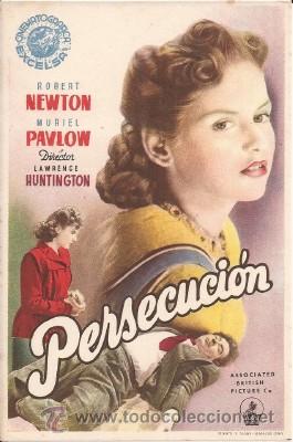 Cine: FOLLETO O PROGRAMA DE MANO PERSECUCI&Oacute;N, SIN PUBLICIDAD - Foto 1