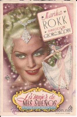 Cine: FOLLETO O PROGRAMA DE MANO LA MUJER DE MIS SUE&Ntilde;OS, SIN PUBLICIDAD - Foto 1
