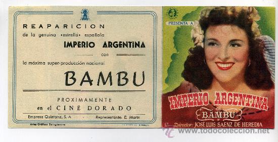 Cine: BAMBU, con Sara Montiel. - Foto 1