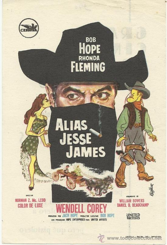 Cine: ALIAS JESSE JAMES CON PUBLICIDAD GRAN CINE COCA - Foto 1