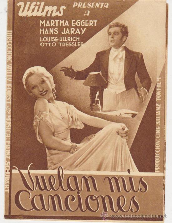Cine: Vuelan mis Canciones. Doble de Ufilms. - Foto 1