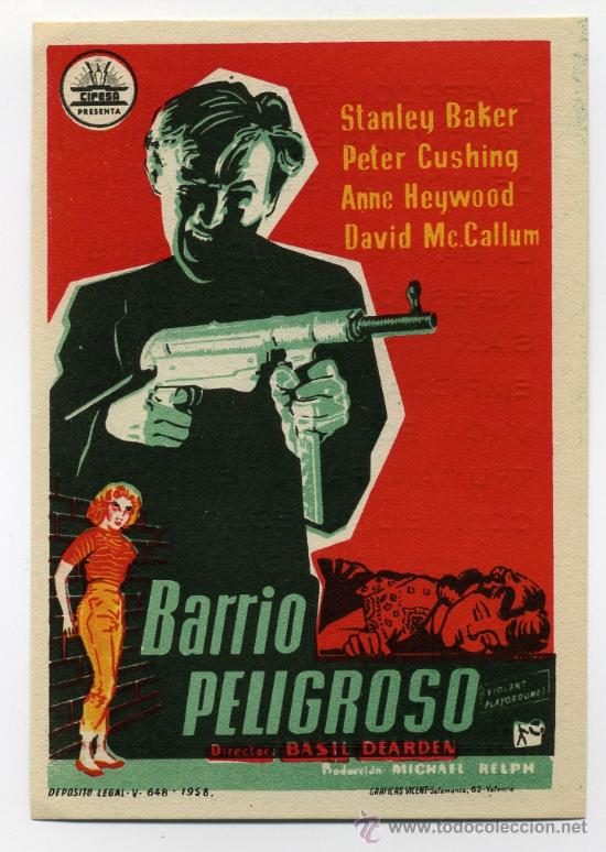 Cine: BARRIO PELIGROSO, con Peter Cushing. - Foto 1