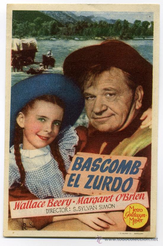 Cine: BASCOMB EL ZURDO, con Wallace Beery. - Foto 1