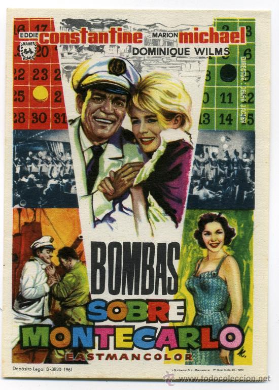Cine: BOMBAS SOBRE MONTECARLO, con Eddie Constantine. - Foto 1