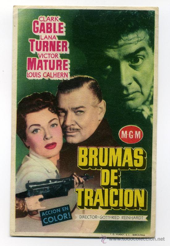 Cine: BRUMAS DE TRAICION, con Clark Gable. - Foto 1